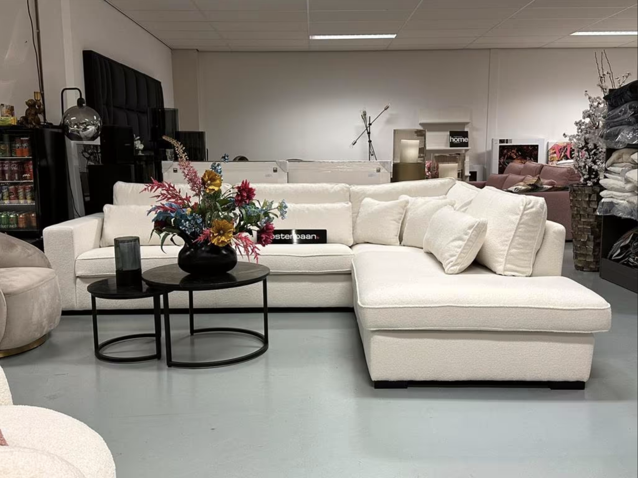 Luxe Teddy Hoekbank 310x250cm NIEUW - Teddy Wit
