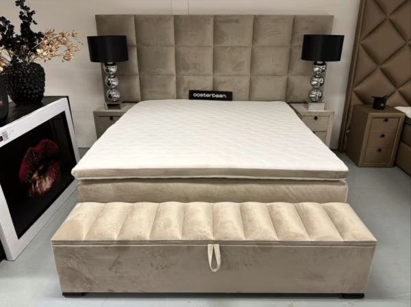 Luxe Velvet Boxspring Levi Compleet 180x200cm NIEUW