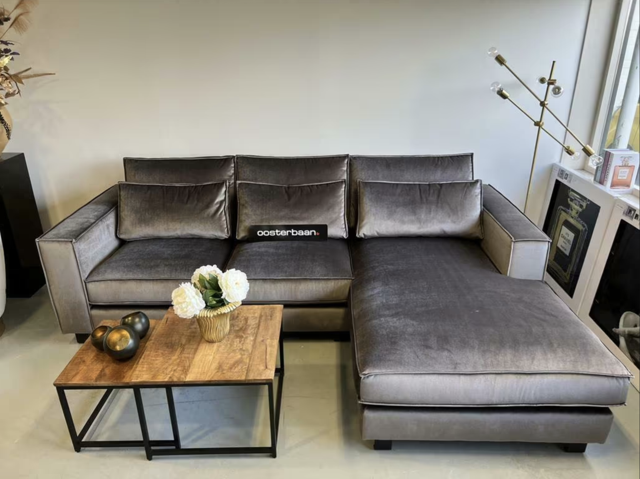 Luxe Velvet Loungebank King 290x200cm NIEUW - Genova stof