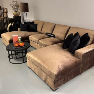 Luxe Velvet U-bank Nepal 180x360x180cm Goud – NIEUW – Kemer104