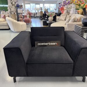Luxe Velvet Fauteuil Lotte Zwart – NIEUW – Matt Velvet 99