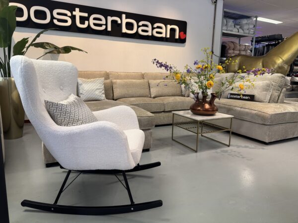Luxe Velvet Teddy Schommelstoel Bo NIEUW - Custom - Afbeelding 5
