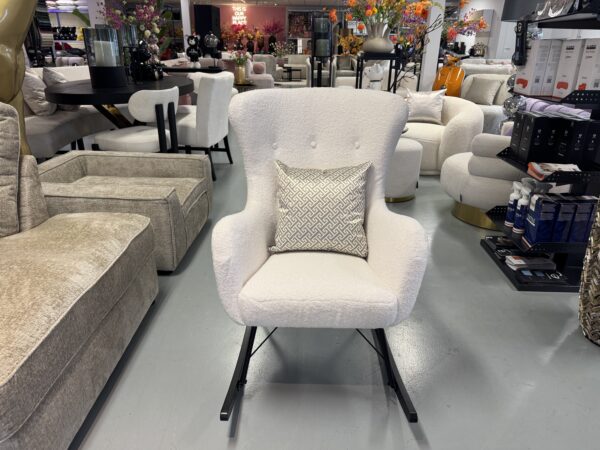 Luxe Velvet Teddy Schommelstoel Bo NIEUW - Custom - Afbeelding 9