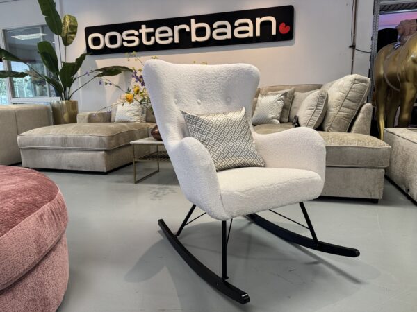 Luxe Velvet Teddy Schommelstoel Bo NIEUW - Custom - Afbeelding 4