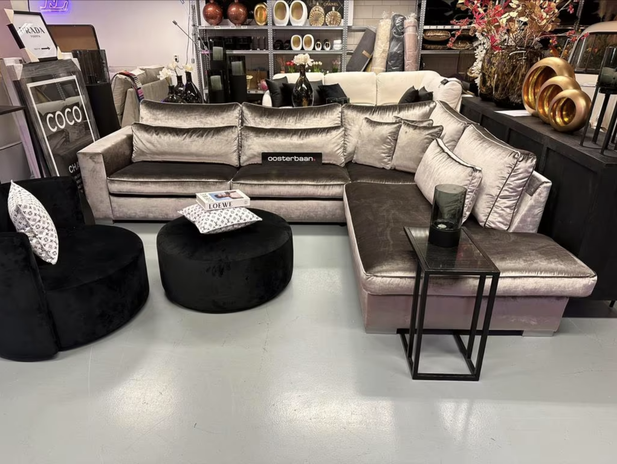 Luxe Velvet Hoekbank Costa 310x250cm Kemer107 NIEUW