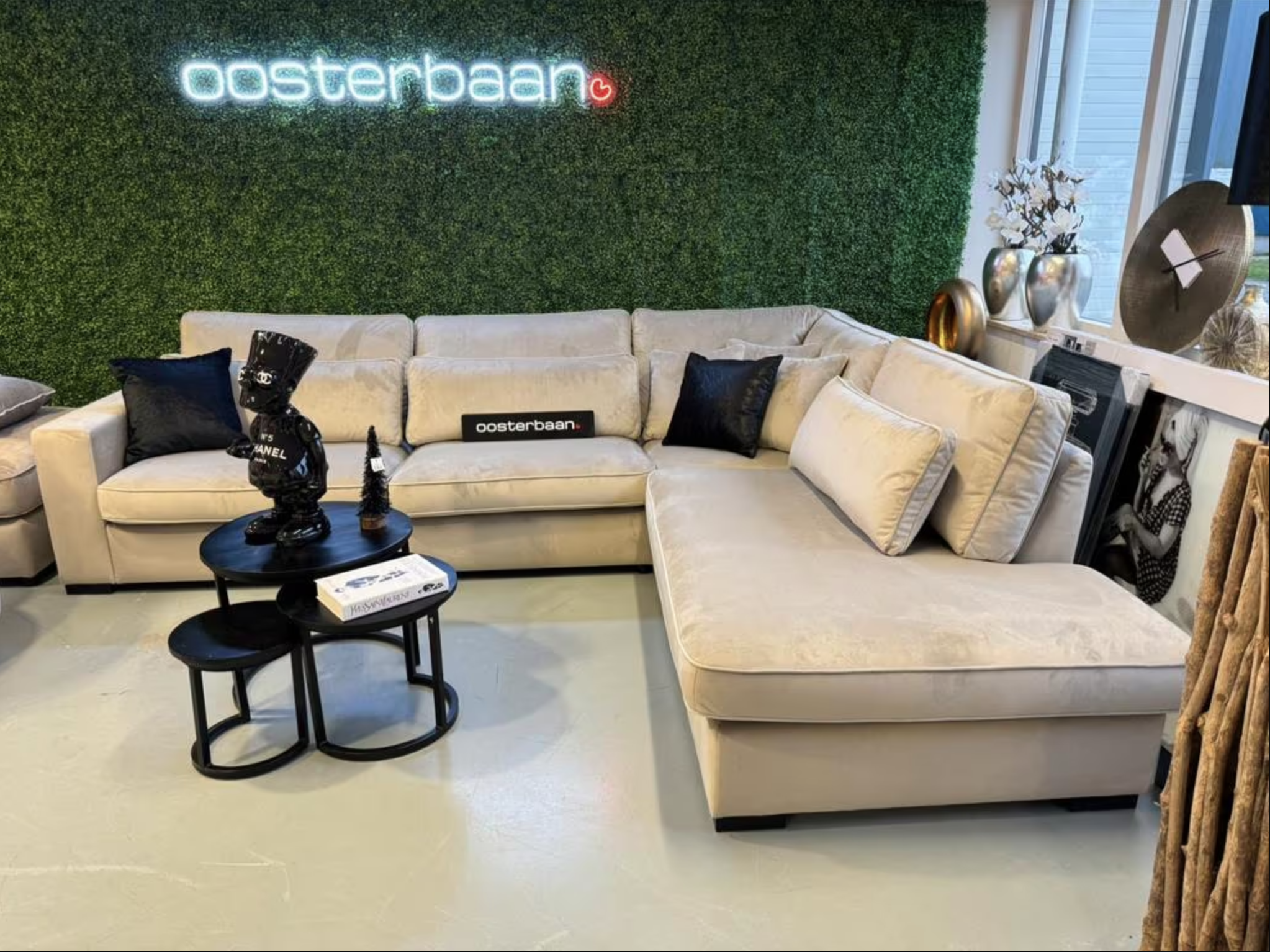 Luxe Hoekbank Costa 320x250cm Quartz903 Khaki Beige NIEUW