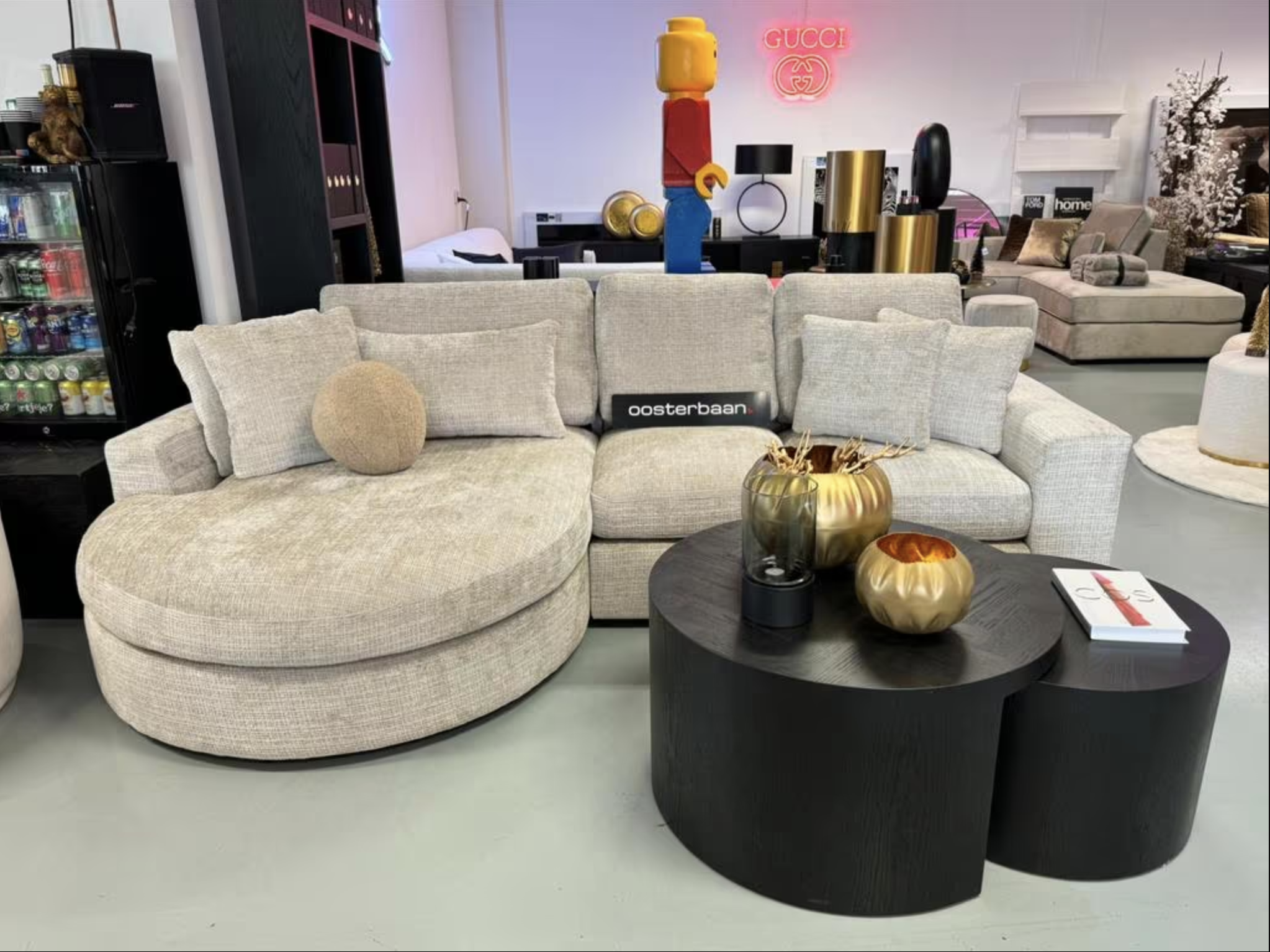 Luxe Velvet Loungebank Nepal Round 160x270cm NIEUW