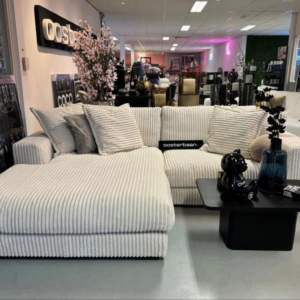 Luxe Velvet Rib Loungebank Roca 200x290cm Ivory NIEUW