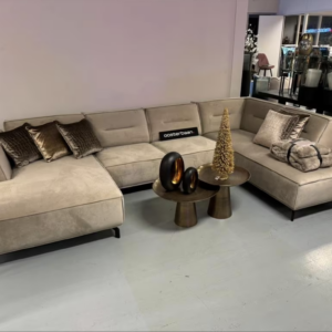 Luxe Velvet U-bank Lotte 170x350x200cm NIEUW Quartz903