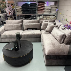 Luxe Velvet Croco Hoekbank Pocket NIEUW 310x250cm Croco107