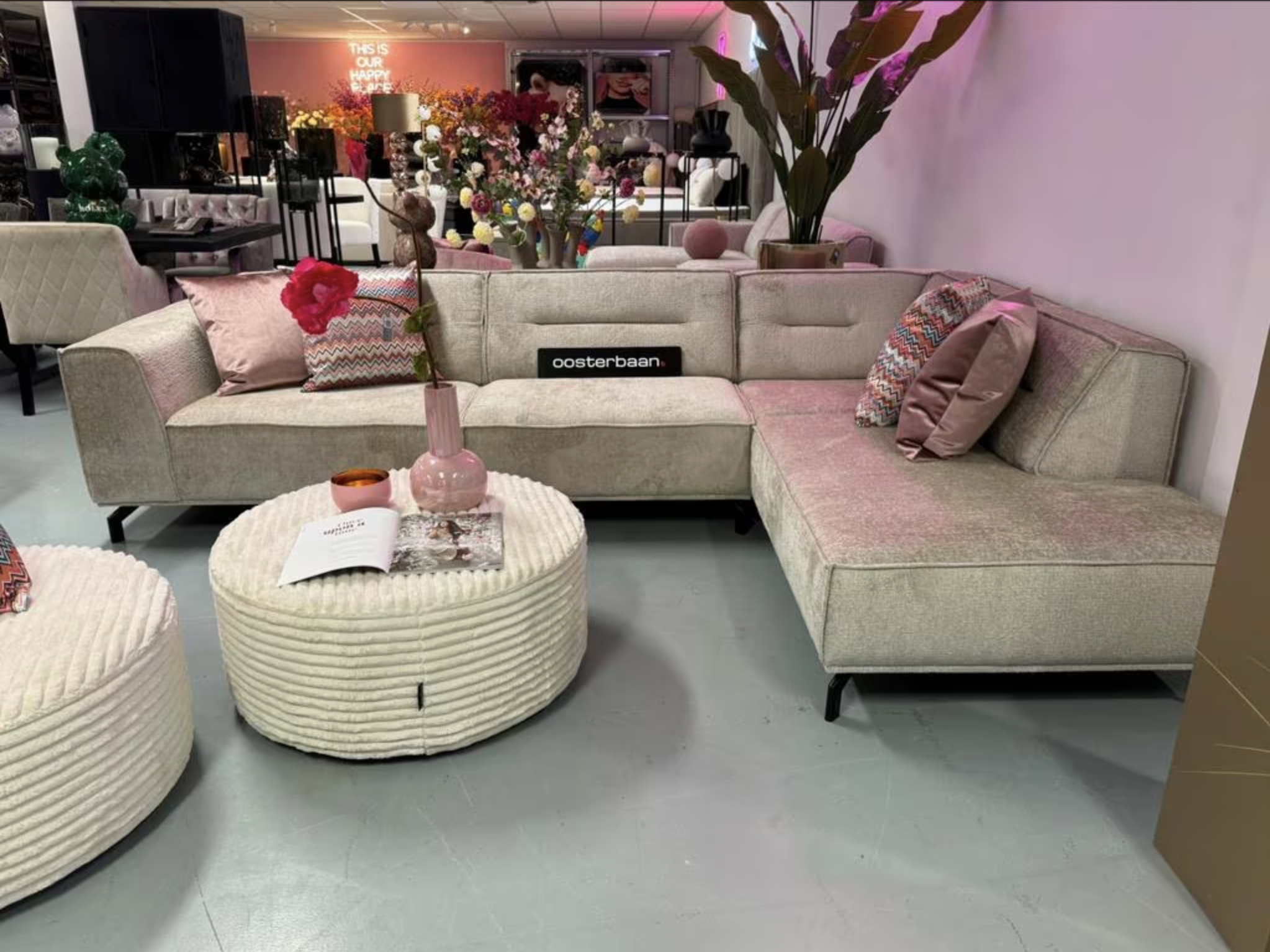 Luxe Velvet Teddy Hoekbank Lotte 300x200cm Bergen902 NIEUW