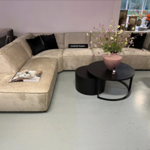 Luxe Velvet Teddy Hoekbank Richard 250x350cm Beige