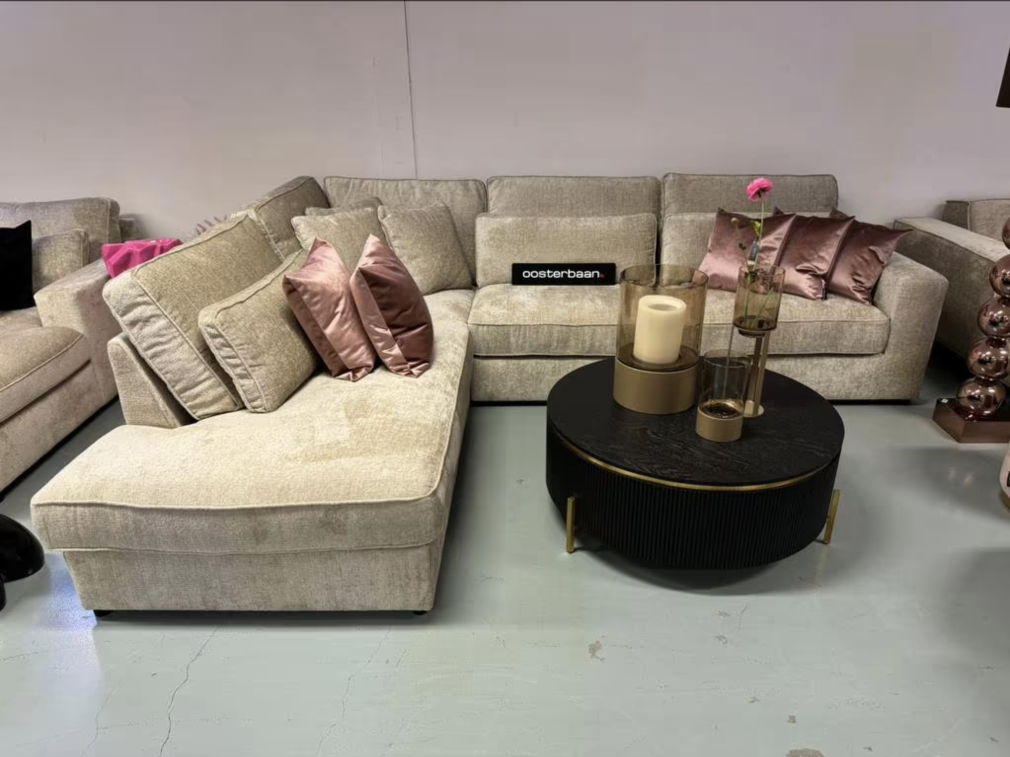 Luxe Velvet Teddy Hoekbank Pocket 250x310cm