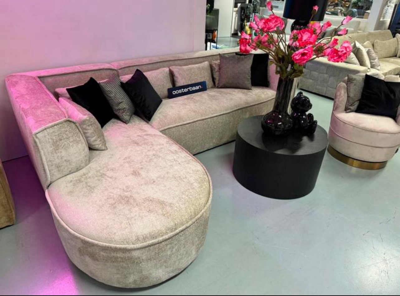 Luxe Teddy Hoekbank Arno 200x300cm Beige Sand NIEUW - Afbeelding 4