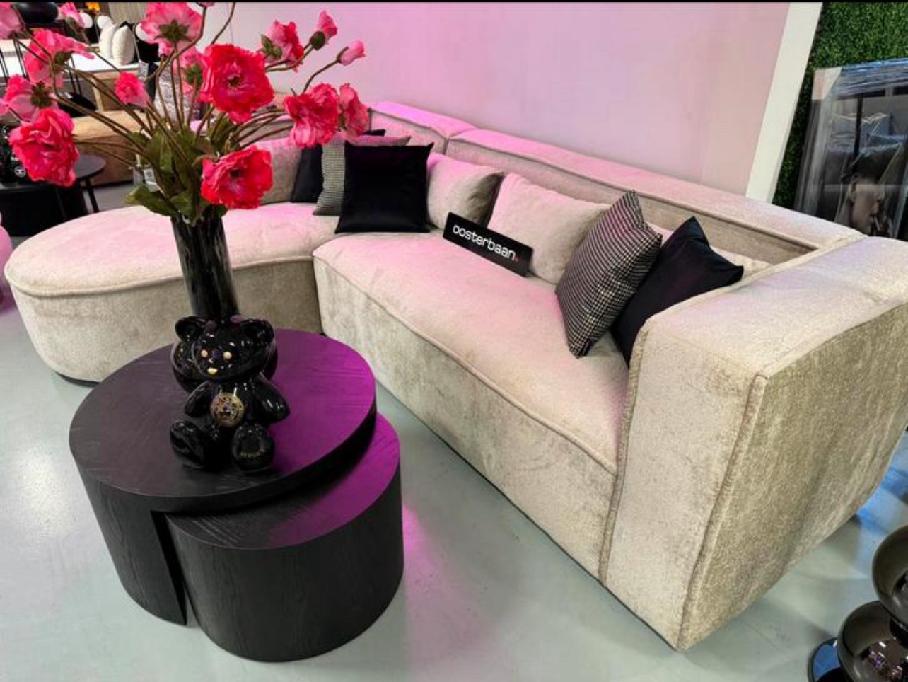 Luxe Teddy Hoekbank Arno 200x300cm Beige Sand NIEUW - Afbeelding 3