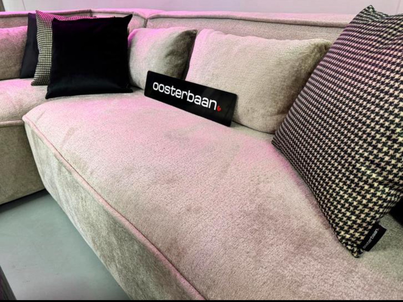 Luxe Teddy Hoekbank Arno 200x300cm Beige Sand NIEUW - Afbeelding 2