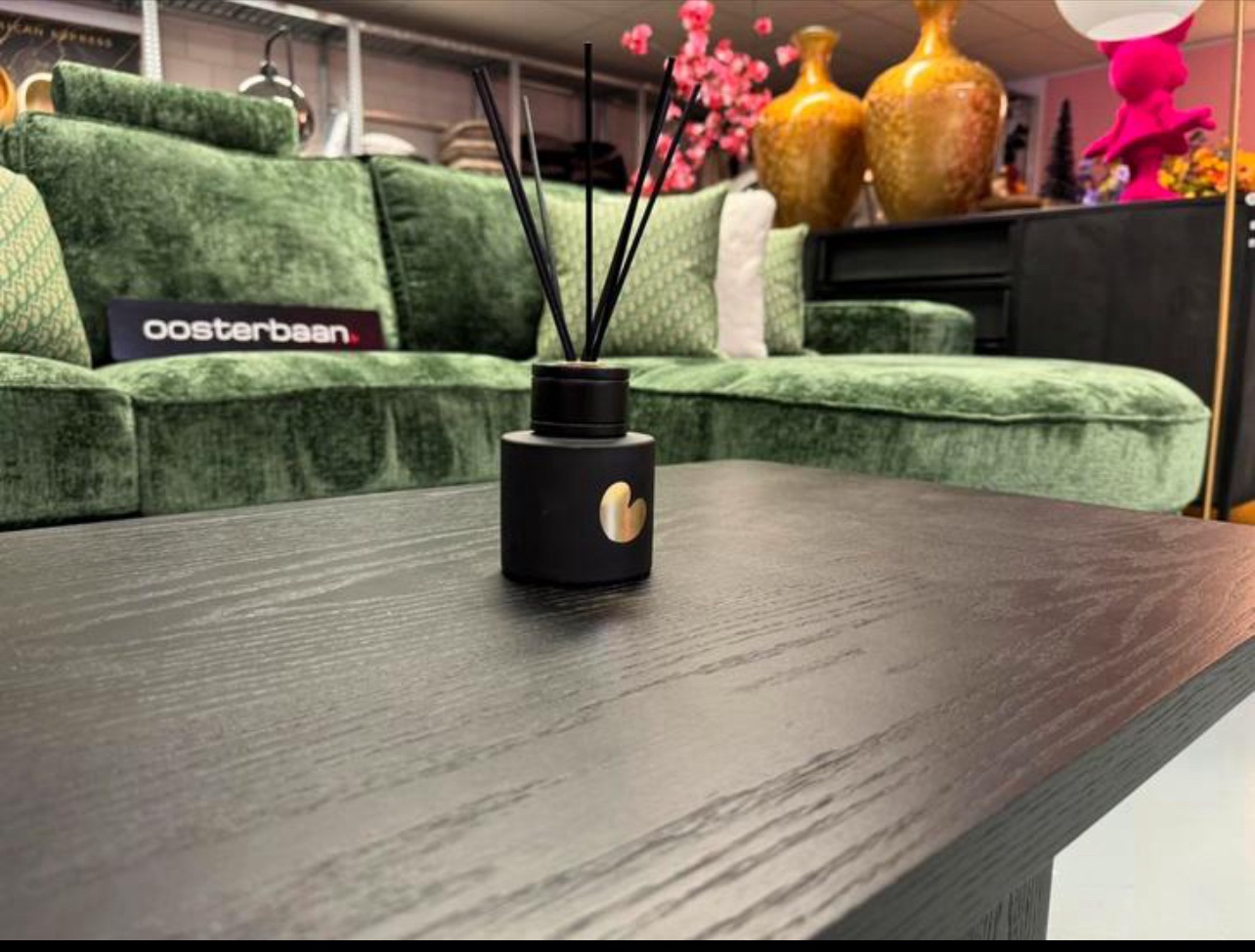 Luxe Black Oak Salontafel 90x55cm Zwart - NIEUW - Afbeelding 2