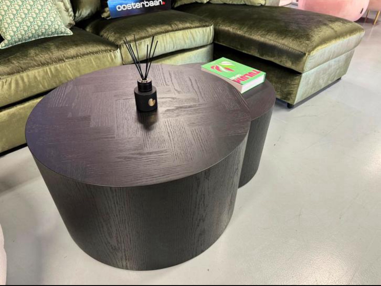 Luxe Visgraat Salontafel Duo NIEUW - Black Oak - Afbeelding 3