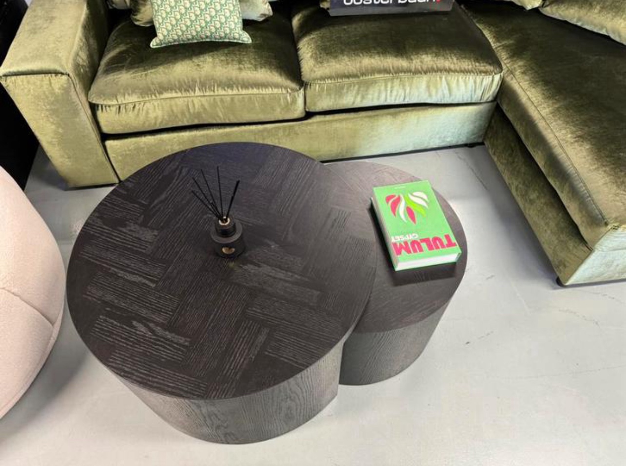 Luxe Visgraat Salontafel Duo NIEUW - Black Oak - Afbeelding 2