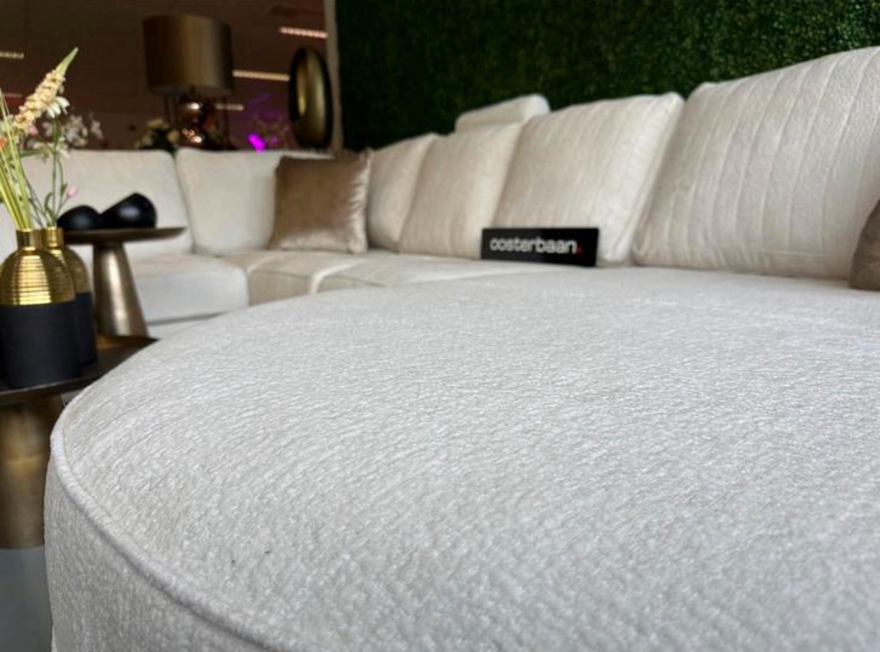 Luxe Velvet Teddy U-Bank Mila 240x350x170cm NIEUW - Uniek - Afbeelding 3