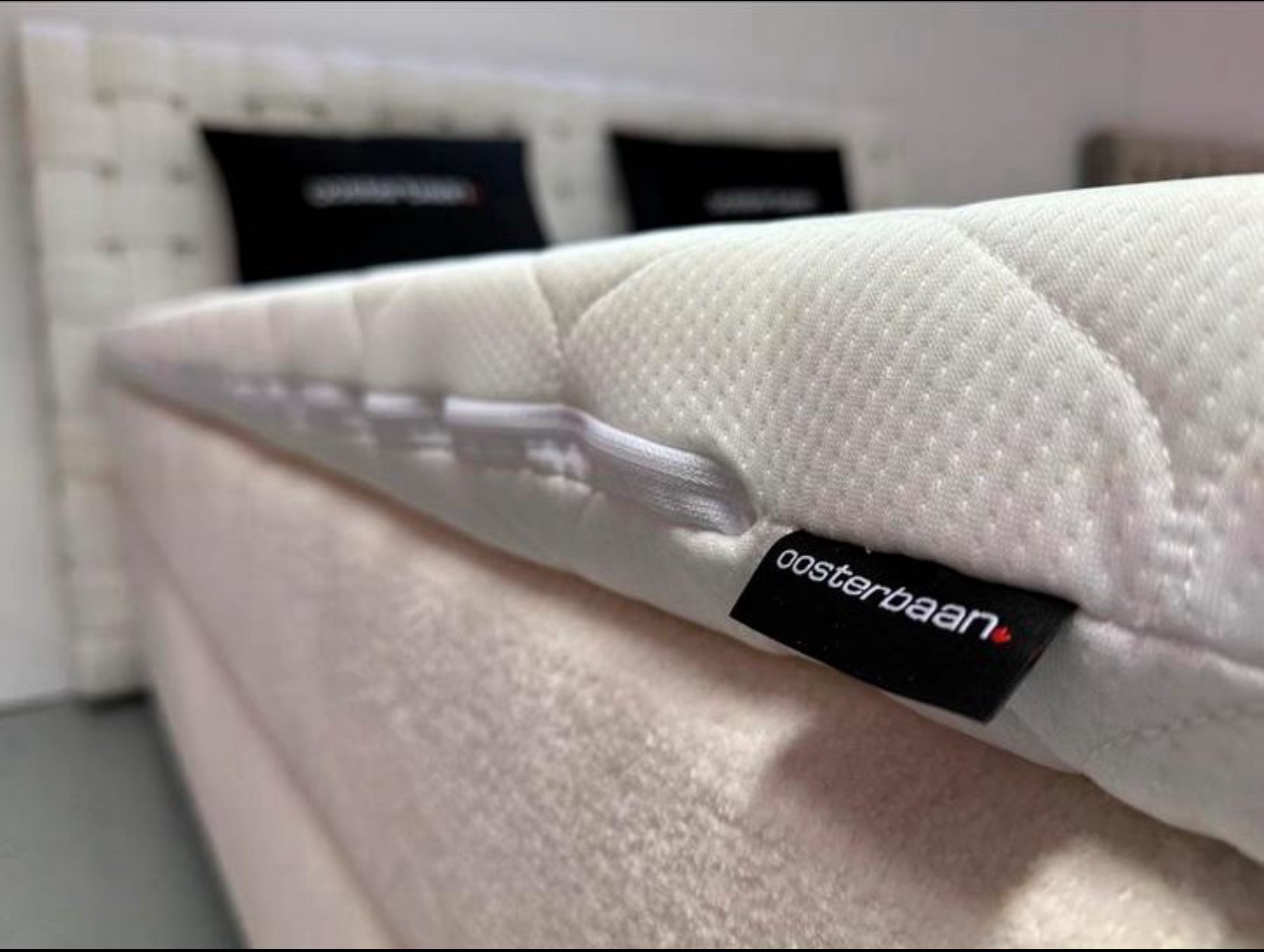 Luxe Velvet Boxspring Braid 180x200cm NIEUW Compleet - Afbeelding 4