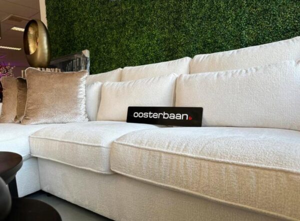 Luxe Velvet Teddy U Bank Costa 195x360x245cm NIEUW Bergen904 Wit - Afbeelding 4