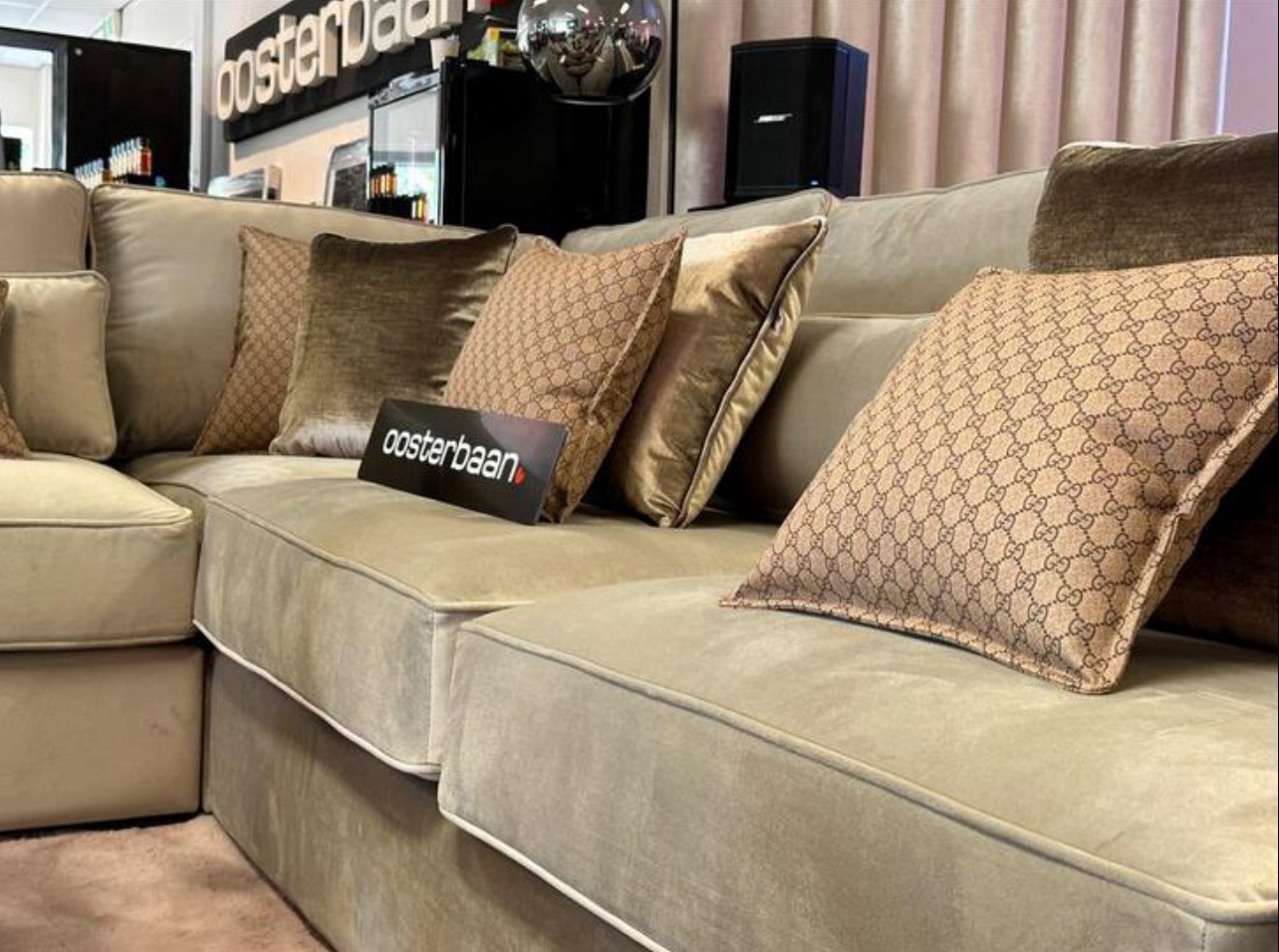 Luxe Velvet Hoekbank Lois 260x280cm Quartz903 - Afbeelding 4