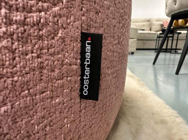 Luxe Velvet Draaifauteuil + Poef Anton Roze - NIEUW - Afbeelding 3