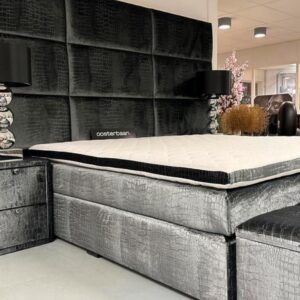 Luxe Velvet Croco Boxspring Valentijn 180x200cm NIEUW