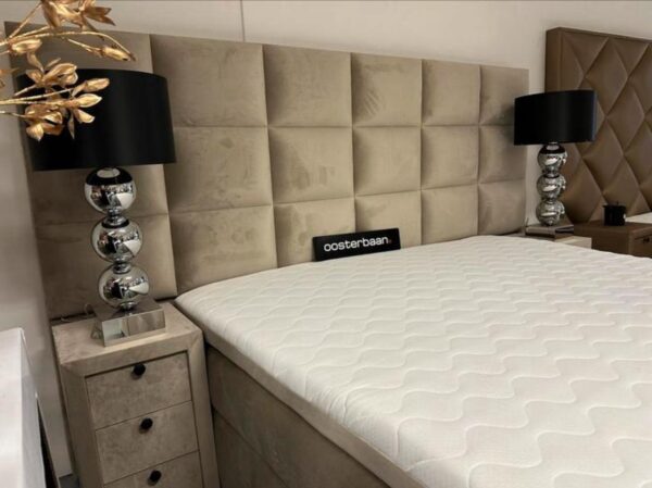 Luxe Velvet Boxspring Levi Compleet 180x200cm NIEUW - Afbeelding 2