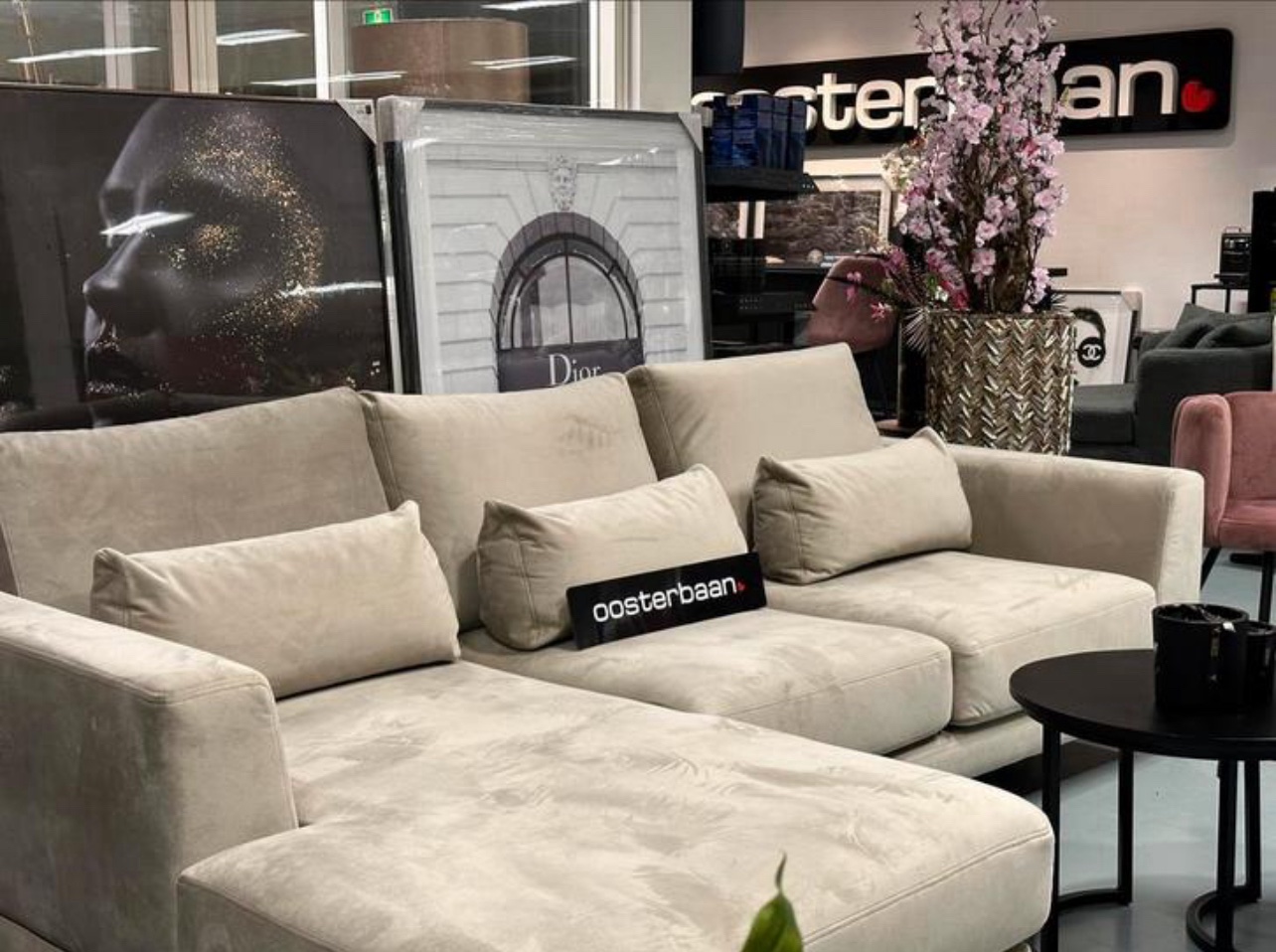 Luxe Velvet Loungebank Anna 170x260cm Quartz903 Khaki NIEUW - Afbeelding 4