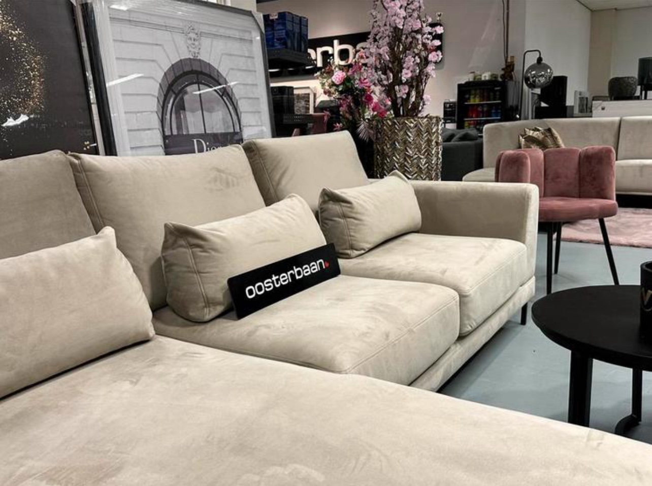 Luxe Velvet Loungebank Anna 170x260cm Quartz903 Khaki NIEUW - Afbeelding 3