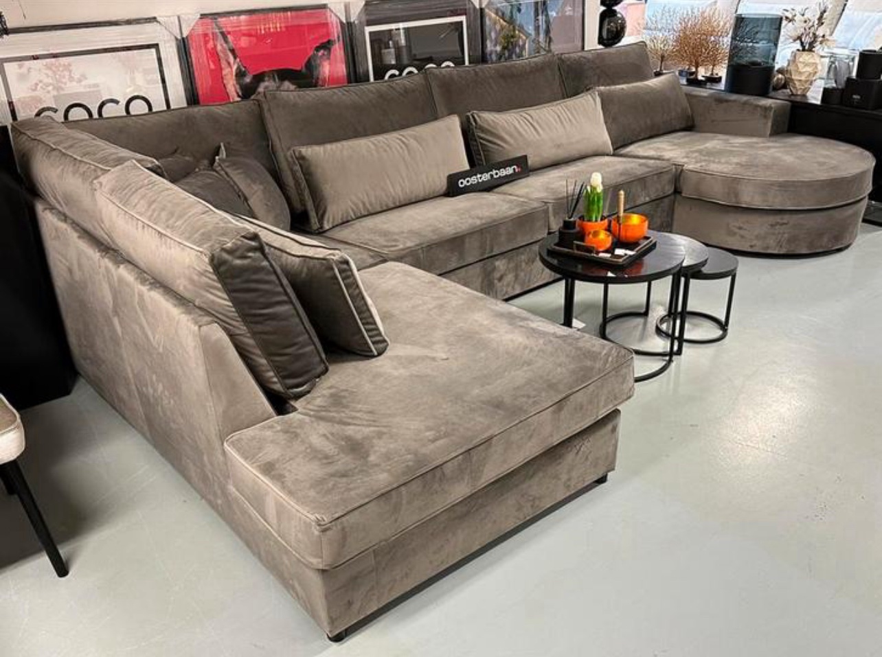 Luxe Velvet U-Bank Valentijn 230x400x170cm NIEUW - Afbeelding 4