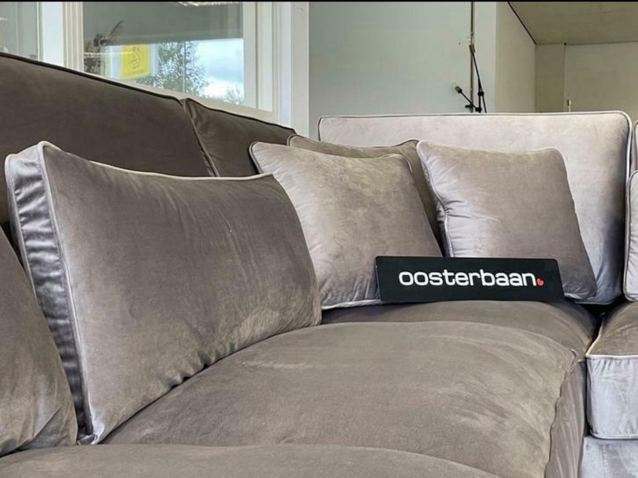 Luxe Velvet Hoekbank Pocket vering 315x250 cm NIEUW - Taupe - Afbeelding 2