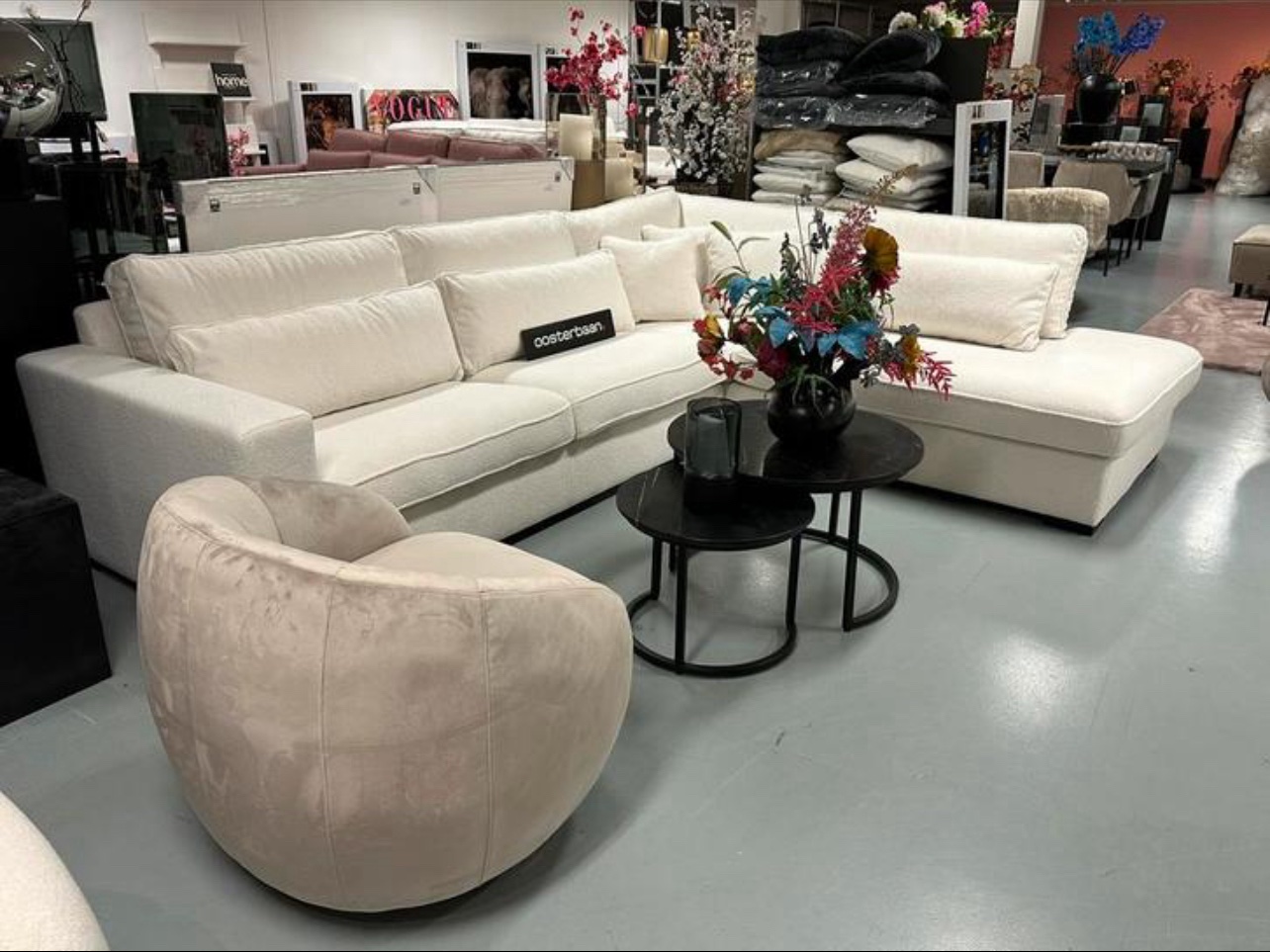 Luxe Teddy Hoekbank Costa 310x250cm NIEUW - Teddy Wit - Afbeelding 3