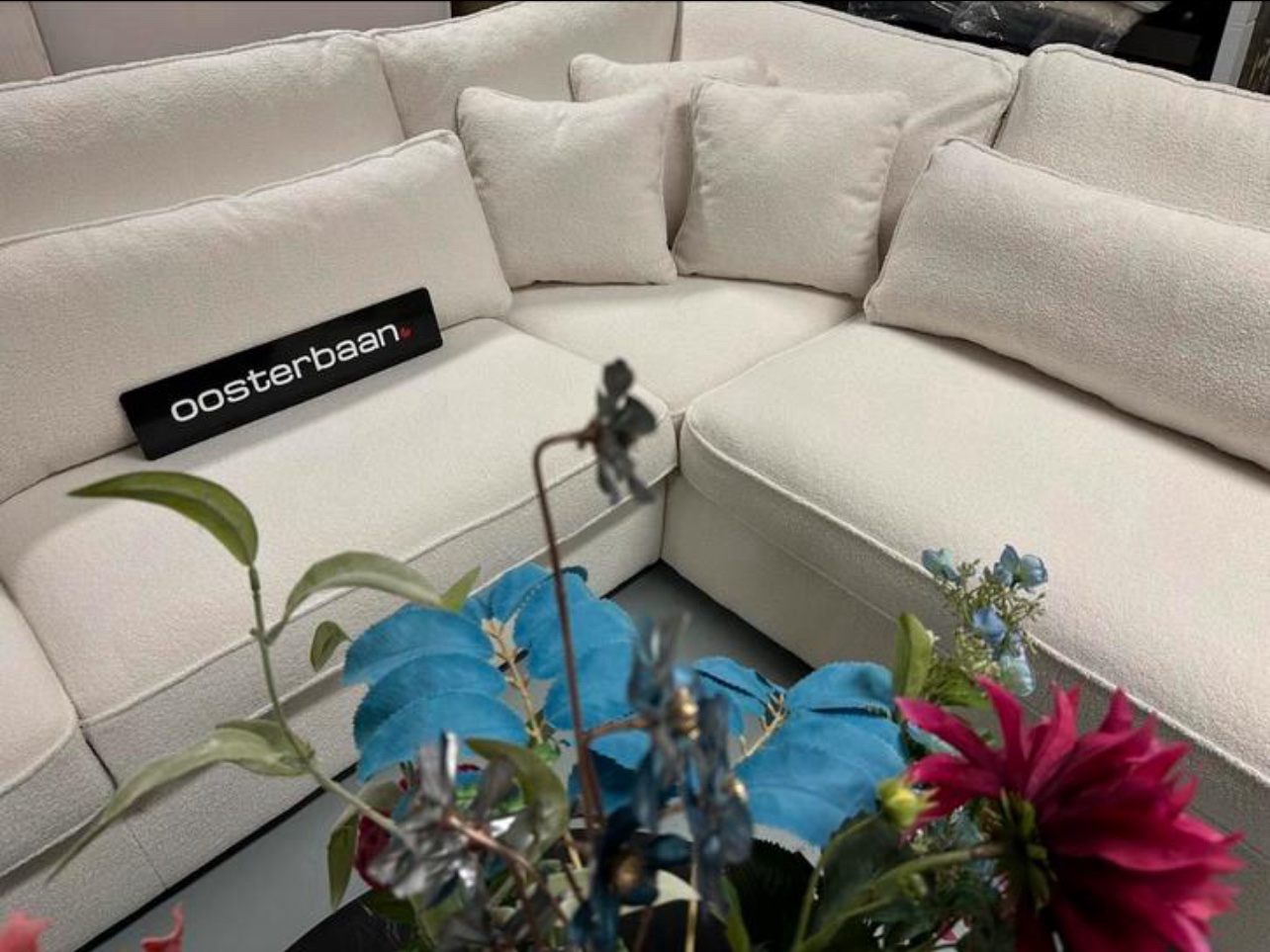 Luxe Teddy Hoekbank Costa 310x250cm NIEUW - Teddy Wit - Afbeelding 2