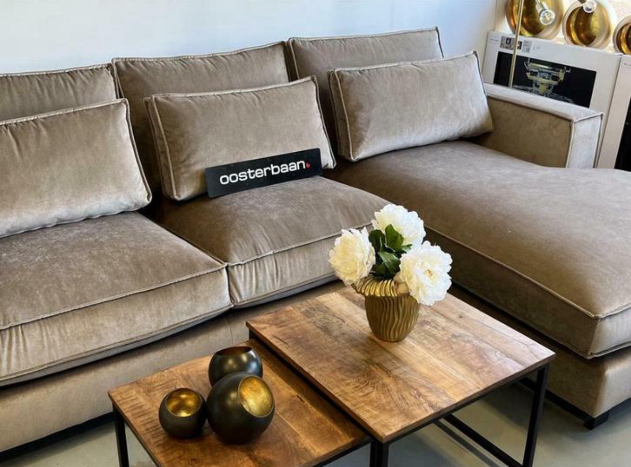 Luxe Velvet Loungebank King 290x200cm NIEUW - Genova stof - Afbeelding 3