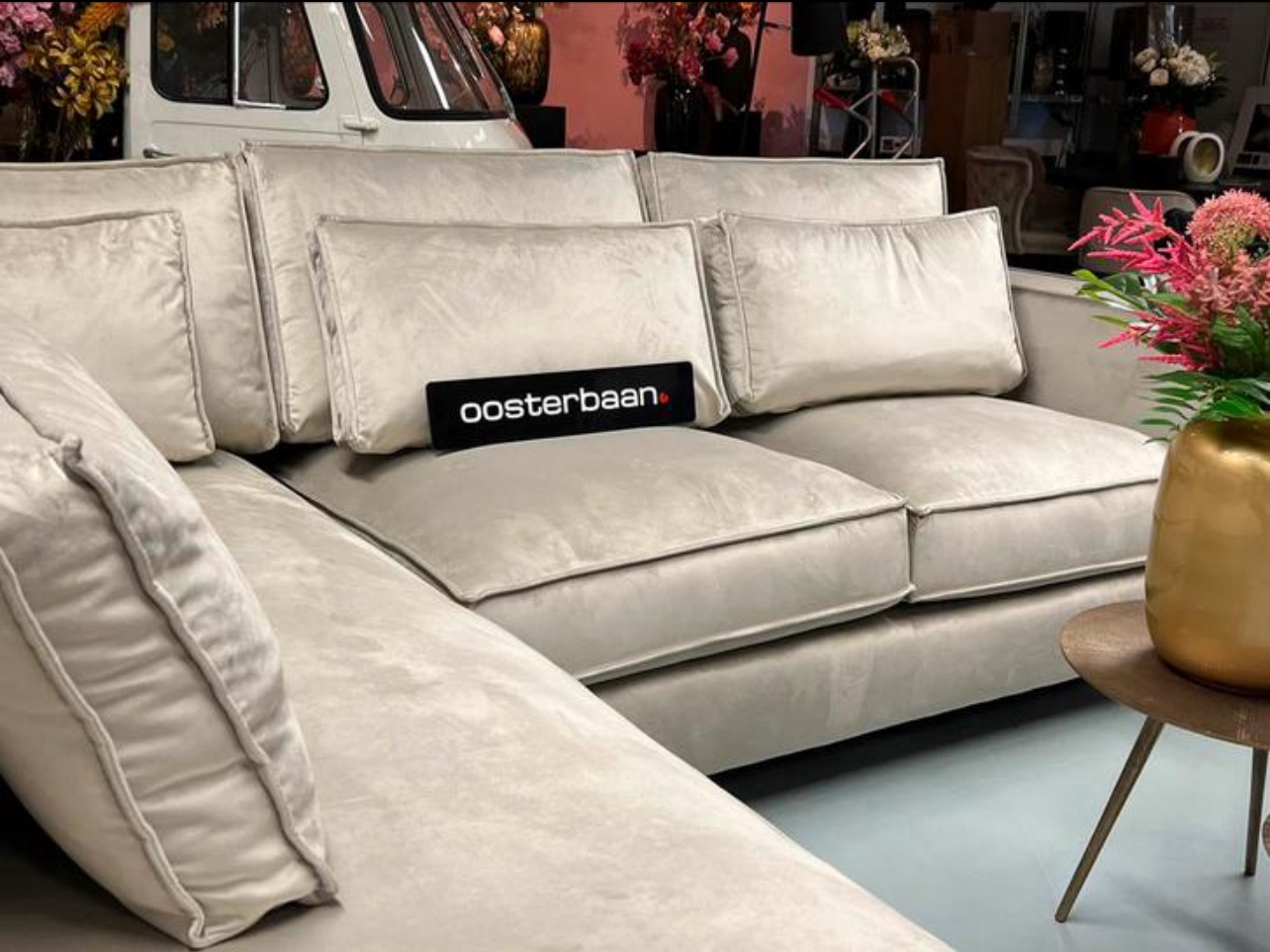 Luxe Velvet Hoekbank King 220x290cm NIEUW - Afbeelding 4