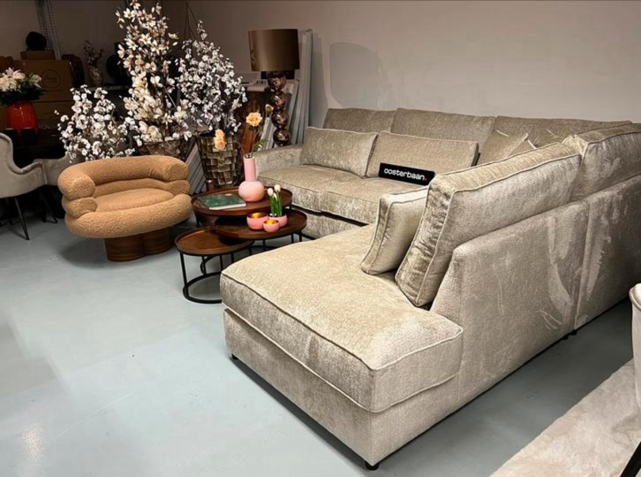 Luxe Velvet Hoekbank Pocket Bergen 310x250cm NIEUW - Afbeelding 4