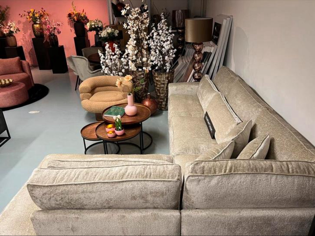 Luxe Velvet Hoekbank Pocket Bergen 310x250cm NIEUW - Afbeelding 3