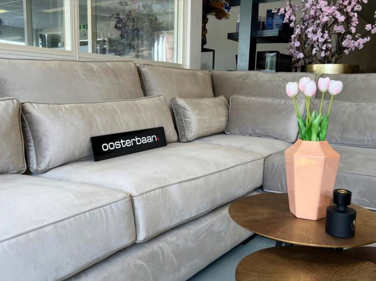 Luxe Velvet Hoekbank Pocket 340x260cm NIEUW - Khaki - Afbeelding 4