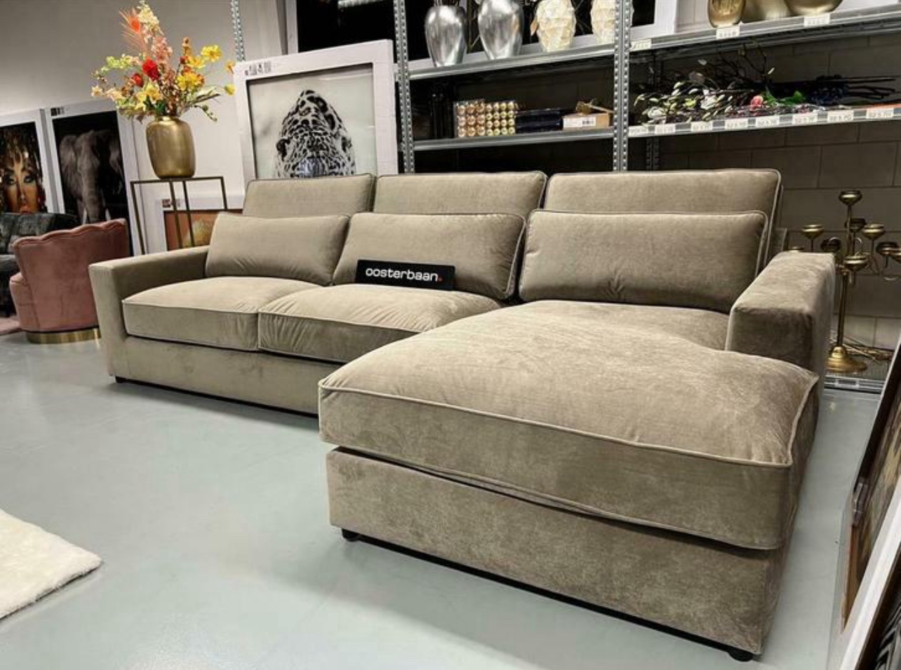 Luxe Velvet Loungebank Pocket 320x170cm NIEUW Genova100