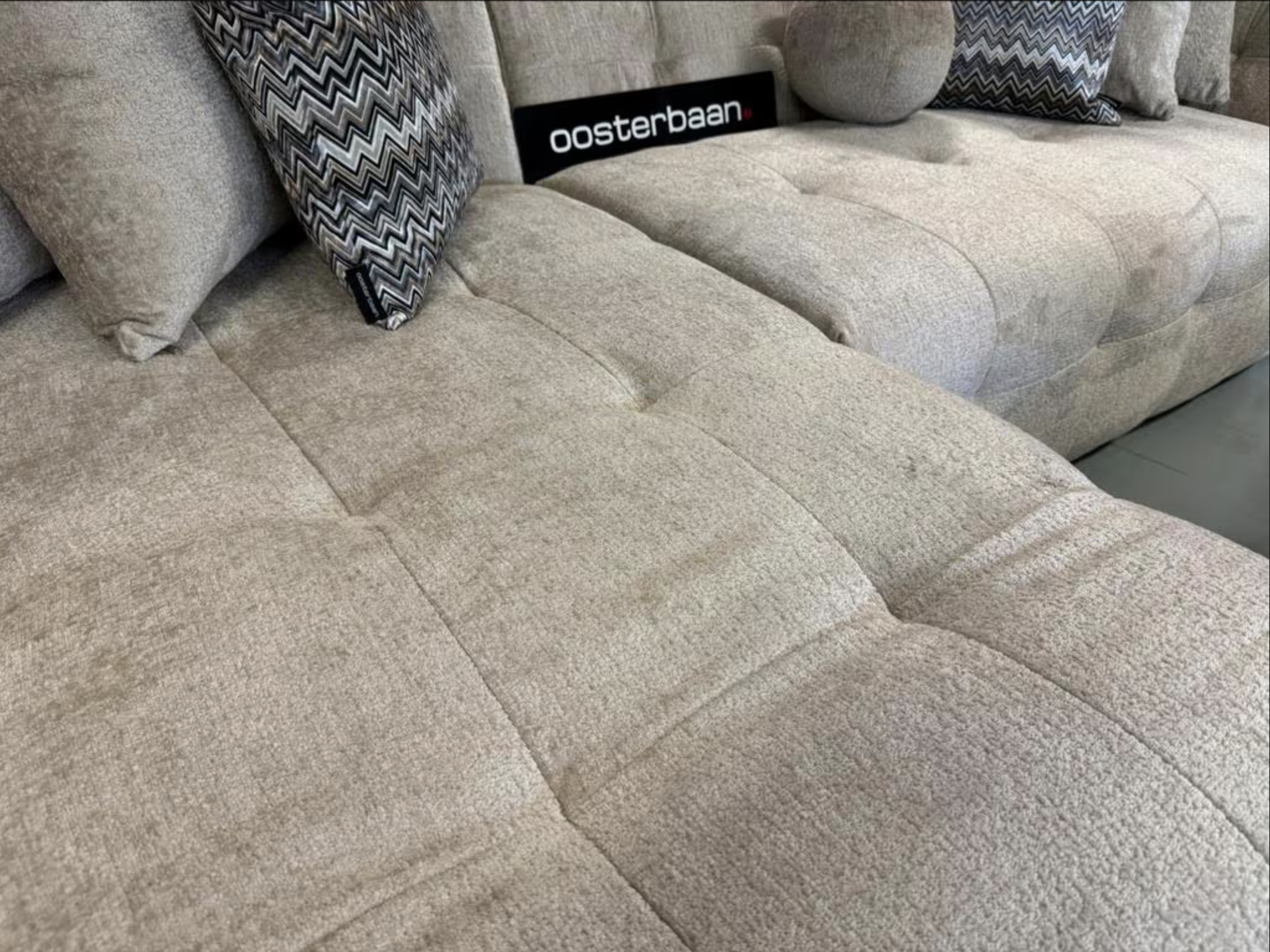 Luxe Velvet Teddy Loungebank Flipper Beige 160x290cm - Afbeelding 3