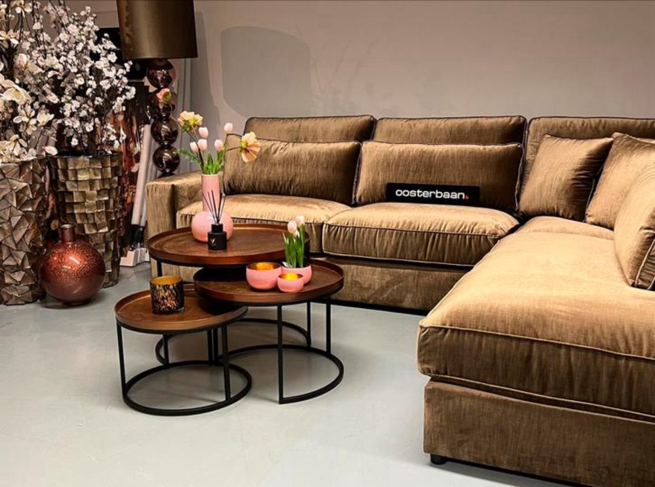 Luxe Velvet Hoekbank Pocket 310x250cm NIEUW - Kemer104 - Afbeelding 4