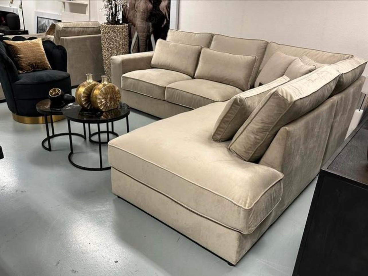 Luxe Hoekbank Pocket 270x245cm - Quartz903 Khaki - Afbeelding 4