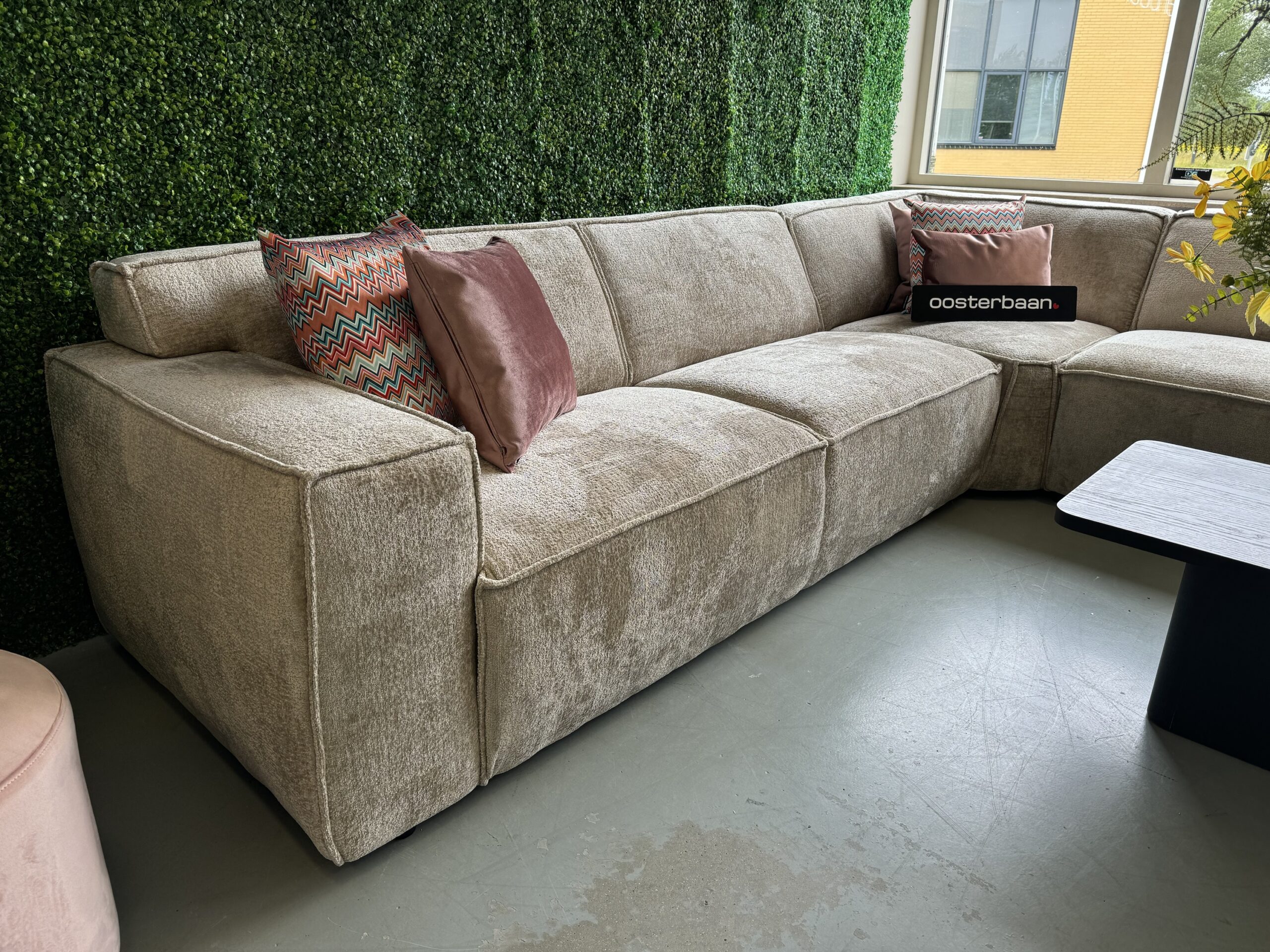 Luxe Velvet Teddy Hoekbank Richard 315x315cm NIEUW - Beige - Afbeelding 4