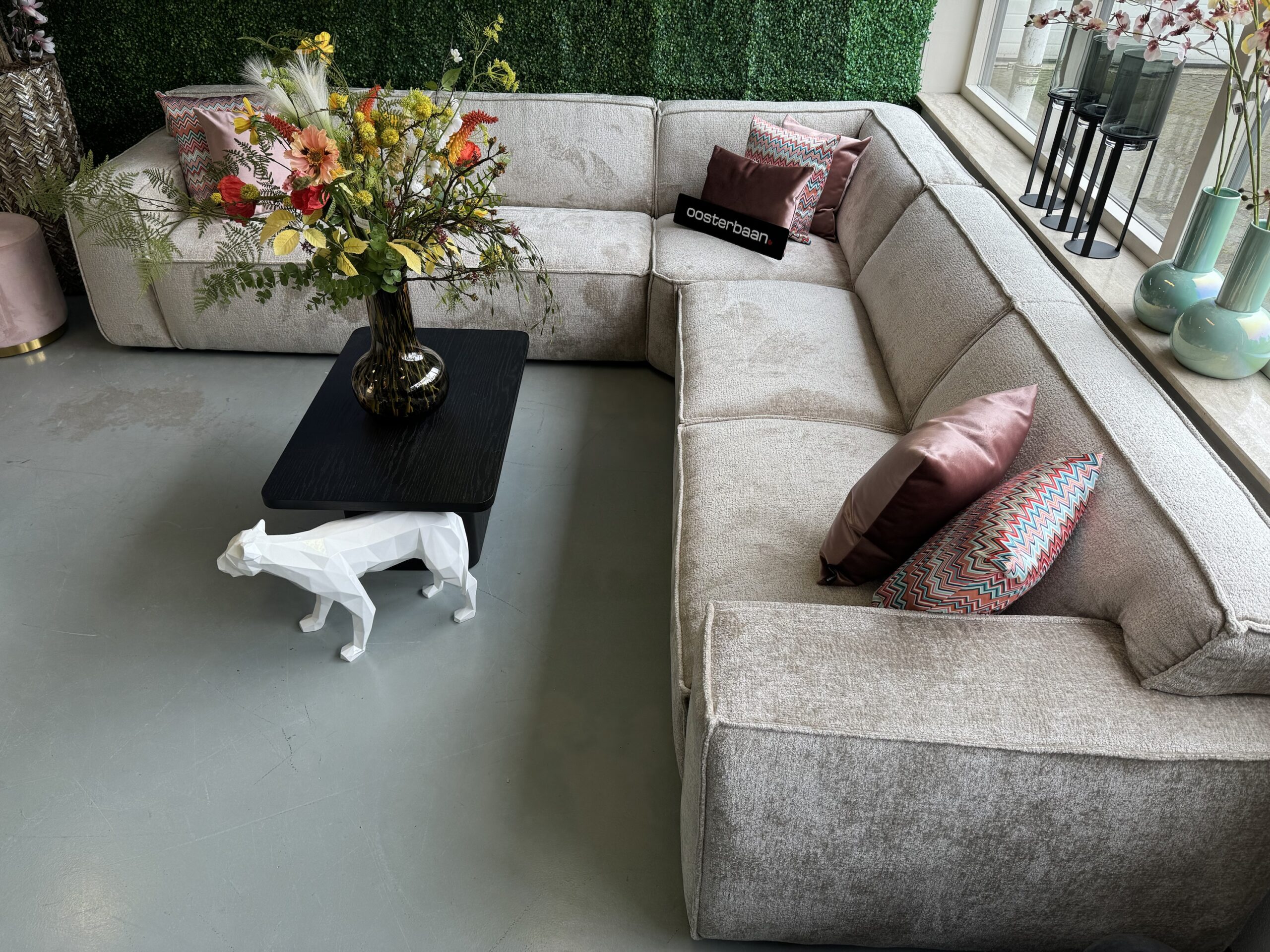 Luxe Velvet Teddy Hoekbank Richard 315x315cm NIEUW - Beige - Afbeelding 3