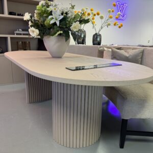Luxe Beige Oak Eettafel Bo 240x100cm NIEUW – Sand – Maatwerk