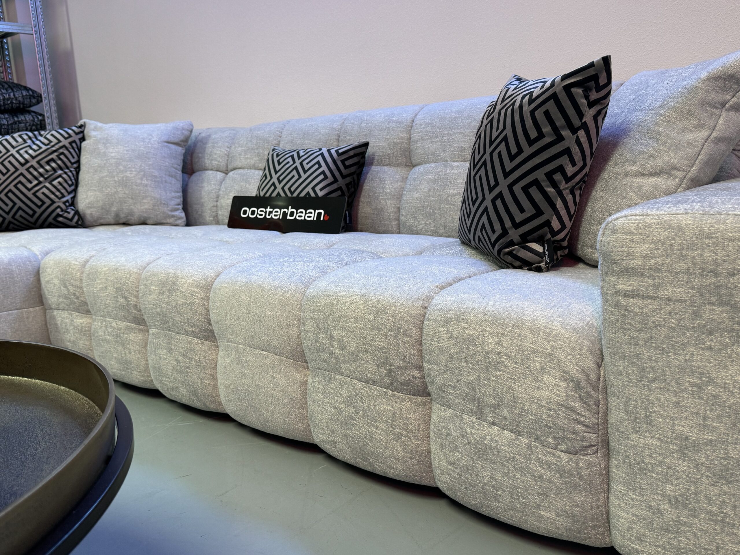 Luxe Velvet Loungebank Yently 200x300cm Grijs - Afbeelding 4