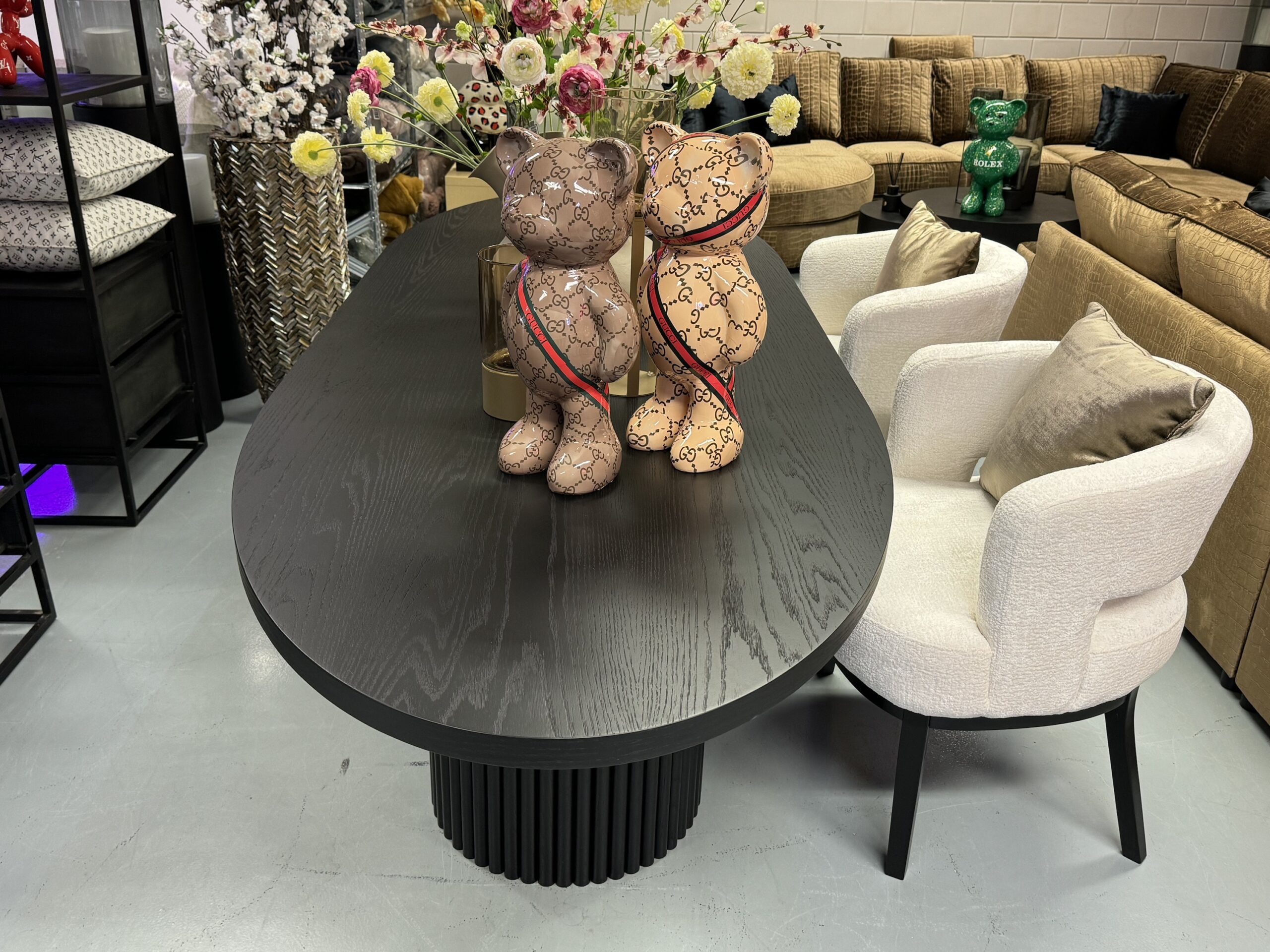 Luxe Eettafel Bo Black Oak 240x100cm NIEUW Ovaal - Afbeelding 8